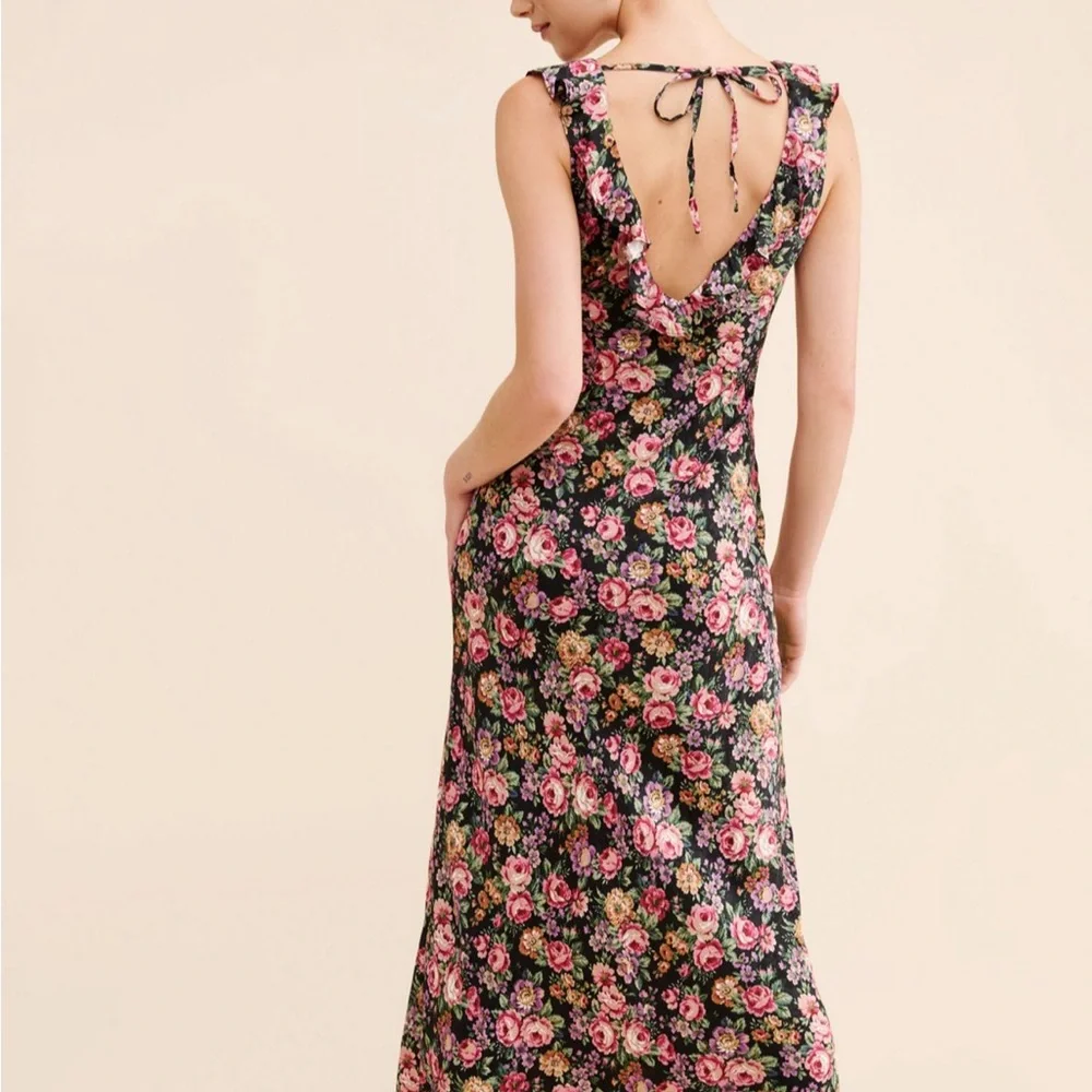 Auguste The Label Pink and Orange Ruffled Tiered Maxi Dress - Picture 2 of 5